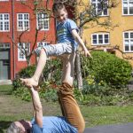 Tatjana t'Felt and her son Adam demonstrating acroyoga for families.
Photography by Emily Wilson Photography